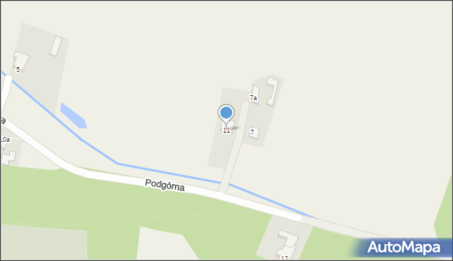 Raciążek, Podgórna, 11, mapa Raciążek