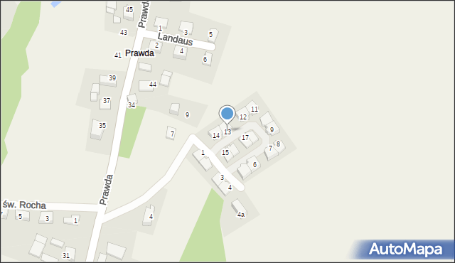 Raciborowice, Pod Akacjami, 13, mapa Raciborowice