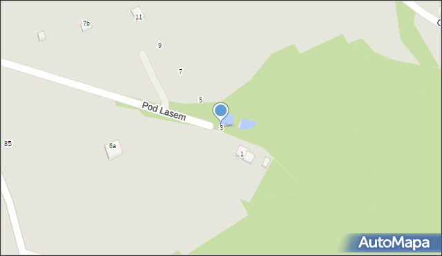 Racibórz, Pod Lasem, 3, mapa Racibórz