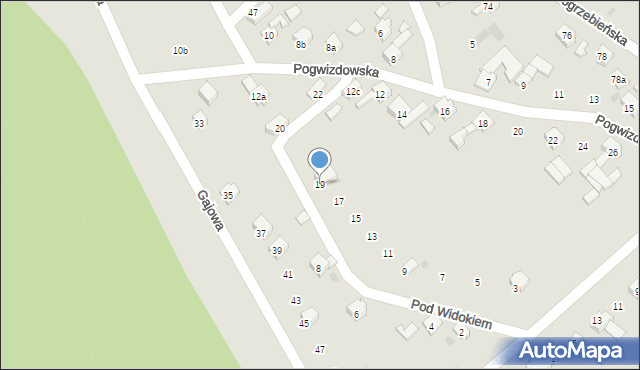 Racibórz, Pod Widokiem, 19, mapa Racibórz
