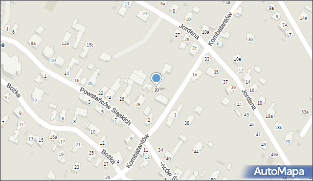 Racibórz, Powstańców Śląskich, 30, mapa Racibórz