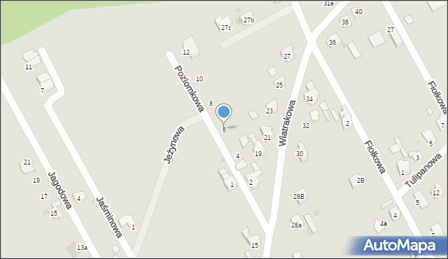 Racibórz, Poziomkowa, 6, mapa Racibórz