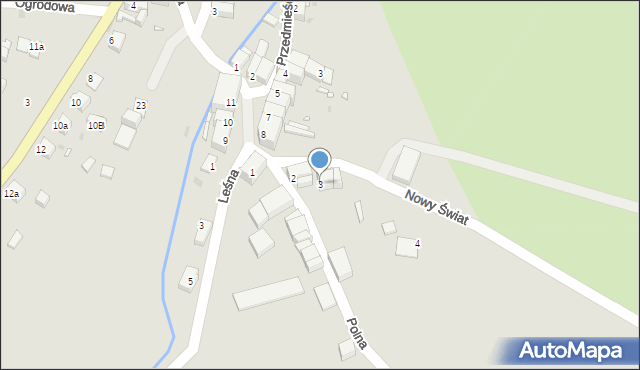 Radków, Polna, 3, mapa Radków