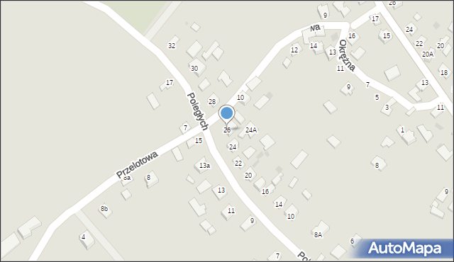 Radłów, Poległych, 26, mapa Radłów