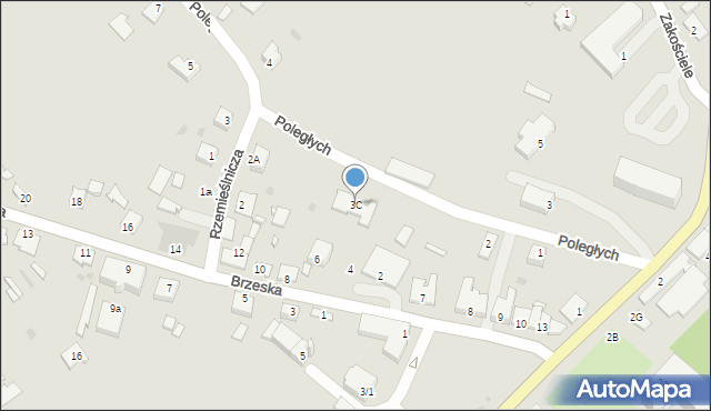 Radłów, Poległych, 3C, mapa Radłów