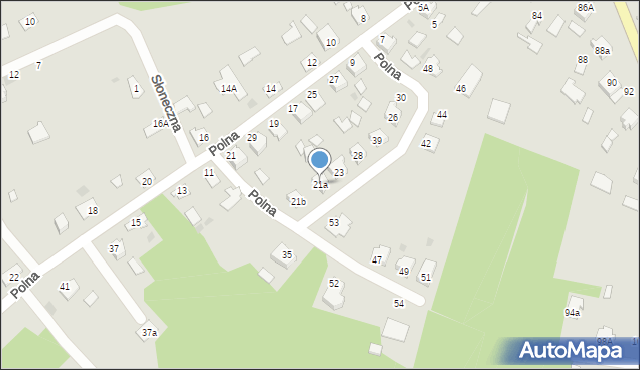 Radłów, Polna, 21a, mapa Radłów