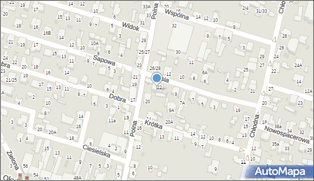 Radom, Polna, 22/24, mapa Radomia