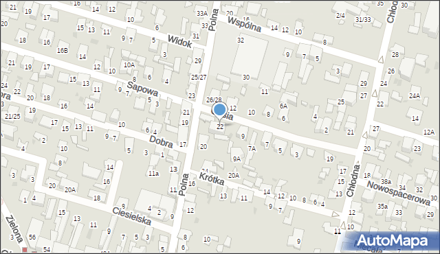 Radom, Polna, 22, mapa Radomia