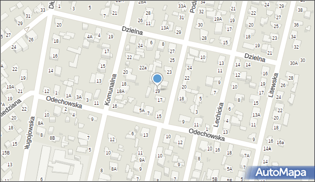 Radom, Podmiejska, 19, mapa Radomia