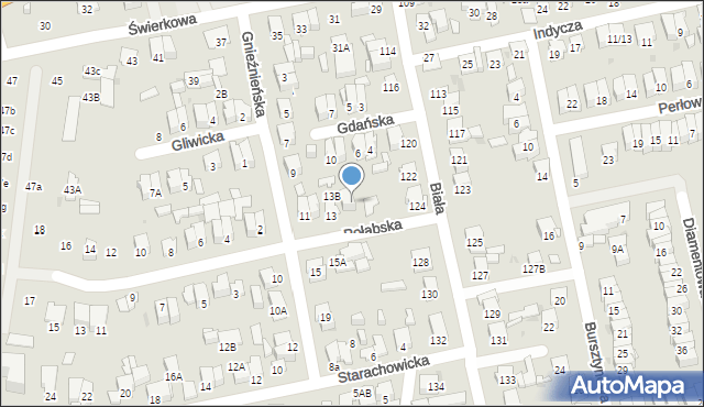 Radom, Połabska, 13A, mapa Radomia