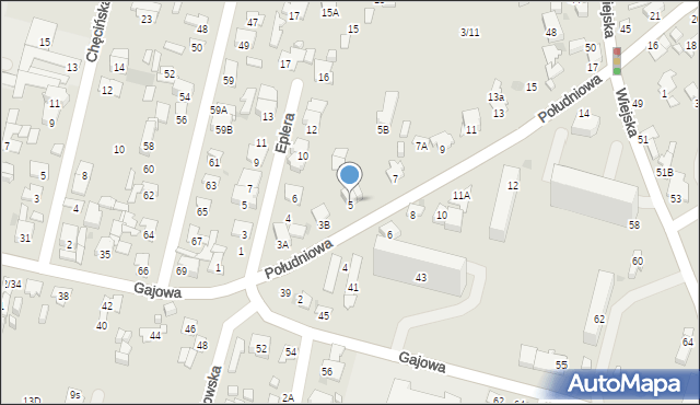 Radom, Południowa, 5, mapa Radomia