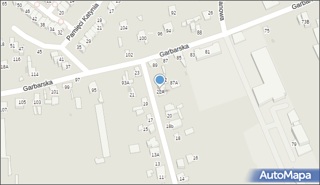 Radom, Podhalańska, 22A, mapa Radomia