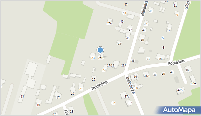 Radom, Podleśna, 25B, mapa Radomia