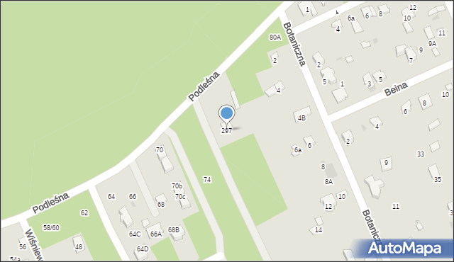 Radom, Podleśna, 297, mapa Radomia