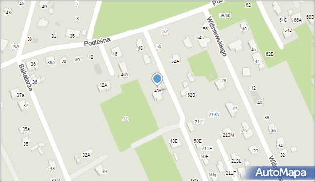 Radom, Podleśna, 48c, mapa Radomia