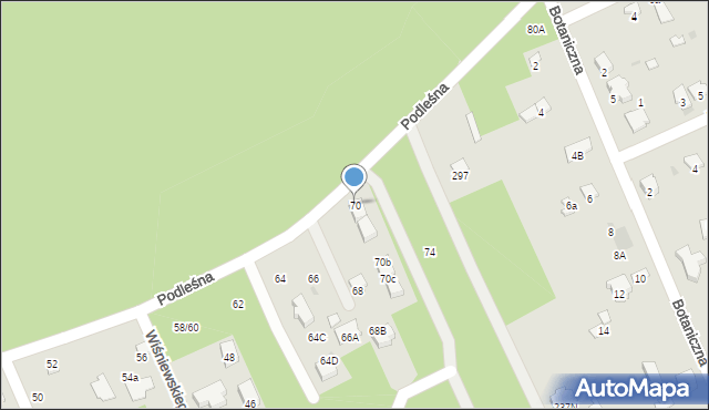Radom, Podleśna, 70, mapa Radomia