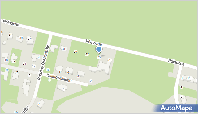 Radom, Północna, 25, mapa Radomia