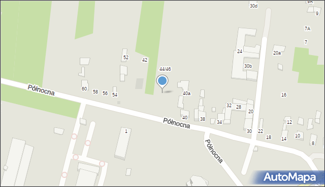 Radom, Północna, 44/46, mapa Radomia