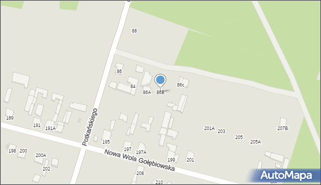 Radom, Potkańskiego Karola, 86B, mapa Radomia