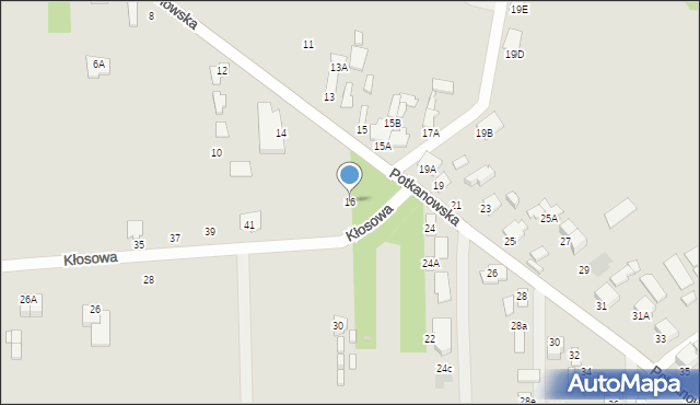 Radom, Potkanowska, 16, mapa Radomia