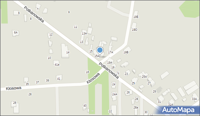 Radom, Potkanowska, 17, mapa Radomia