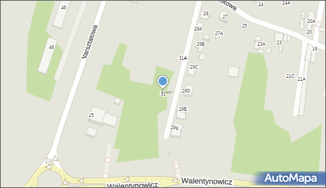 Radom, Potokowa, 31, mapa Radomia