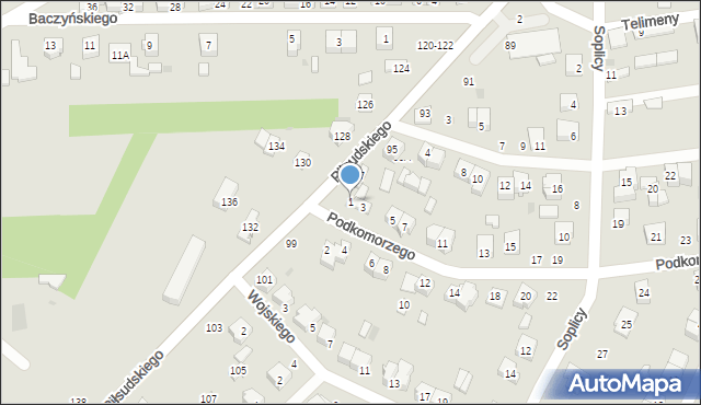 Radomsko, Podkomorzego, 1, mapa Radomsko