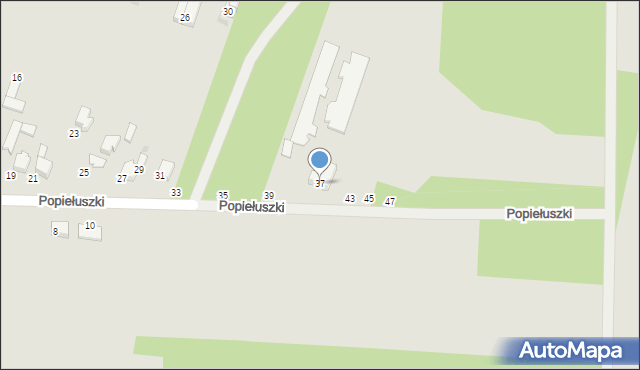Radomsko, Popiełuszki Jerzego, bł. ks., 37, mapa Radomsko