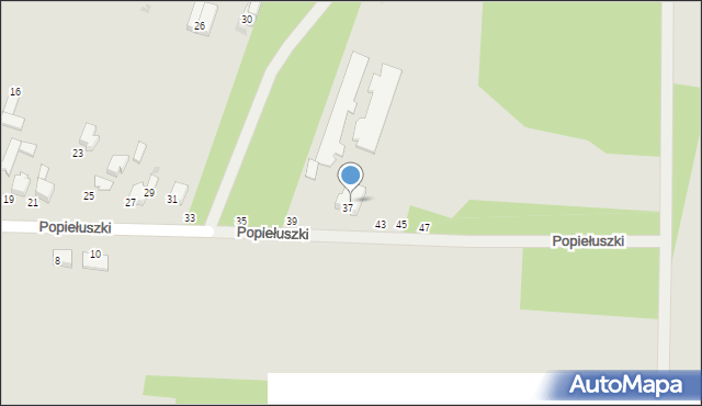 Radomsko, Popiełuszki Jerzego, bł. ks., 41, mapa Radomsko