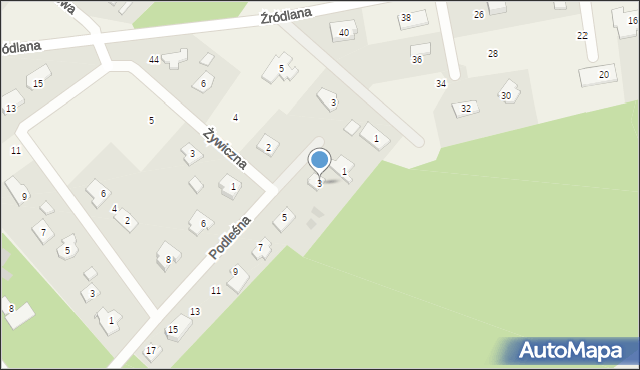 Radonie, Podleśna, 3, mapa Radonie