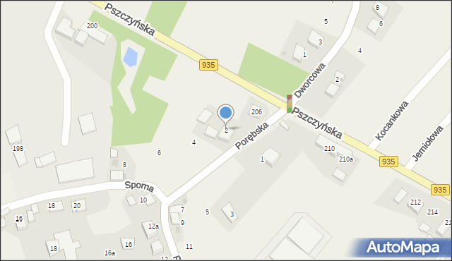 Radostowice, Porębska, 2, mapa Radostowice