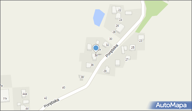 Radostowice, Porębska, 34, mapa Radostowice