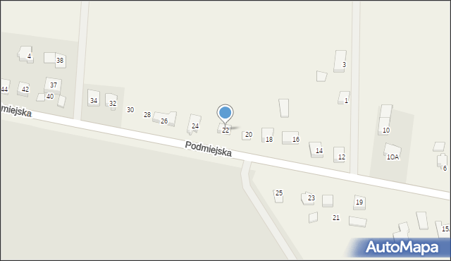 Radunica, Podmiejska, 22, mapa Radunica