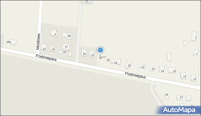 Radunica, Podmiejska, 30, mapa Radunica