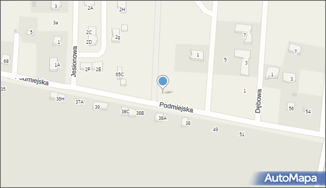 Radunica, Podmiejska, 64, mapa Radunica