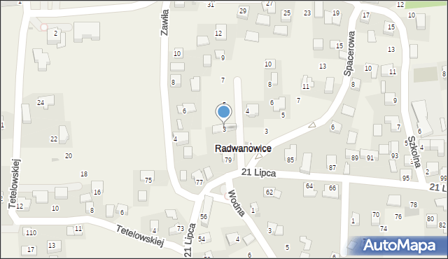 Radwanowice, Poziomkowa, 3, mapa Radwanowice