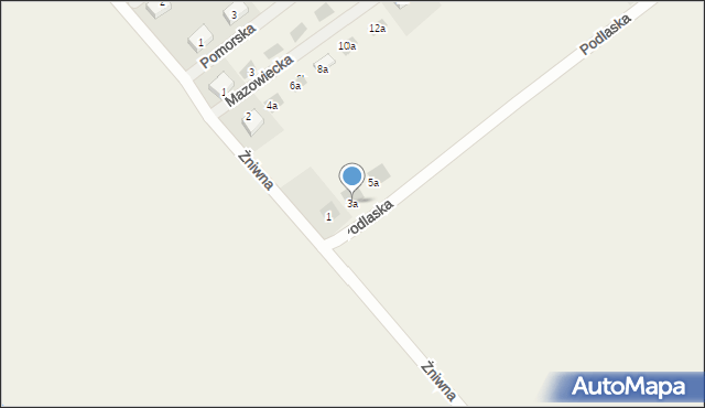 Radzewo, Podlaska, 3a, mapa Radzewo