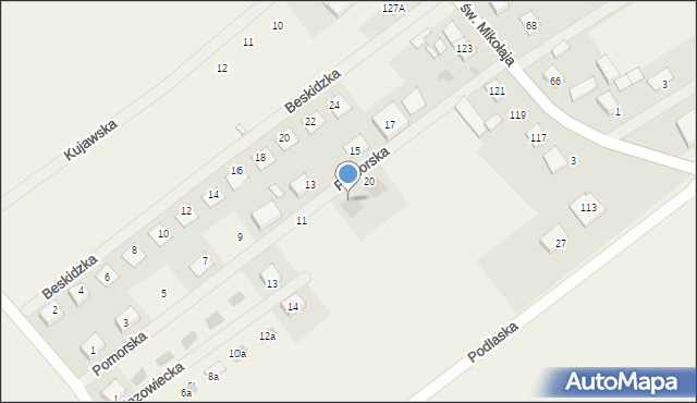 Radzewo, Pomorska, 18, mapa Radzewo