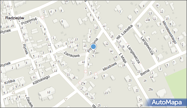 Radziejów, Podgórna, 3, mapa Radziejów