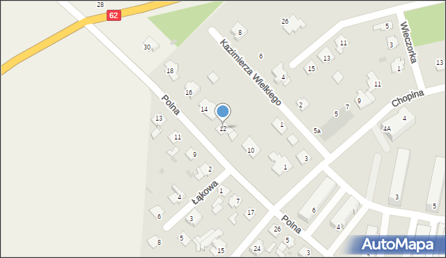 Radziejów, Polna, 12, mapa Radziejów