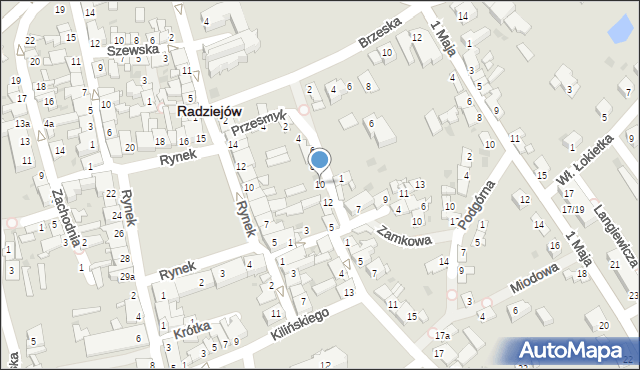 Radziejów, Północna, 10, mapa Radziejów
