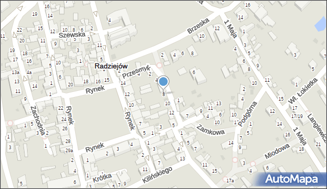 Radziejów, Północna, 8, mapa Radziejów