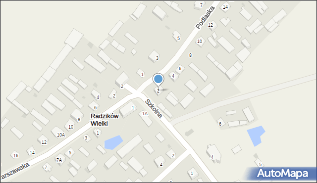 Radzików Wielki, Podlaska, 2, mapa Radzików Wielki