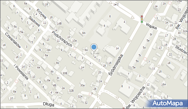 Radzionków, Podchorążych, 4a, mapa Radzionków