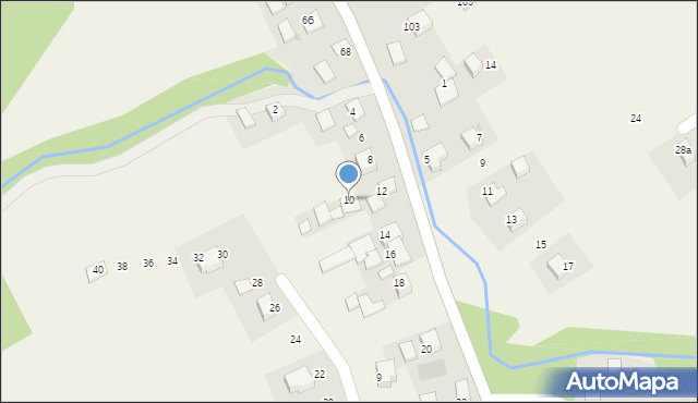 Radziszów, Podlesie, 10, mapa Radziszów