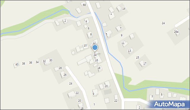 Radziszów, Podlesie, 14, mapa Radziszów