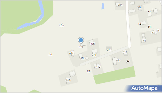 Radziszów, Podlesie, 42g, mapa Radziszów