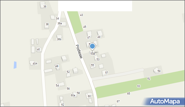 Radziszów, Podlesie, 53a, mapa Radziszów