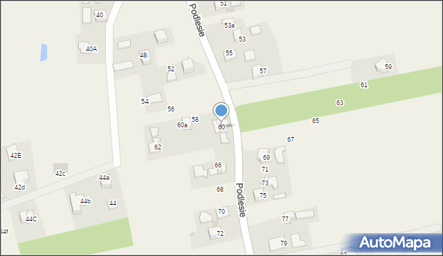 Radziszów, Podlesie, 60, mapa Radziszów