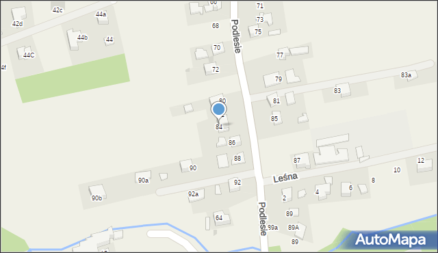 Radziszów, Podlesie, 84, mapa Radziszów